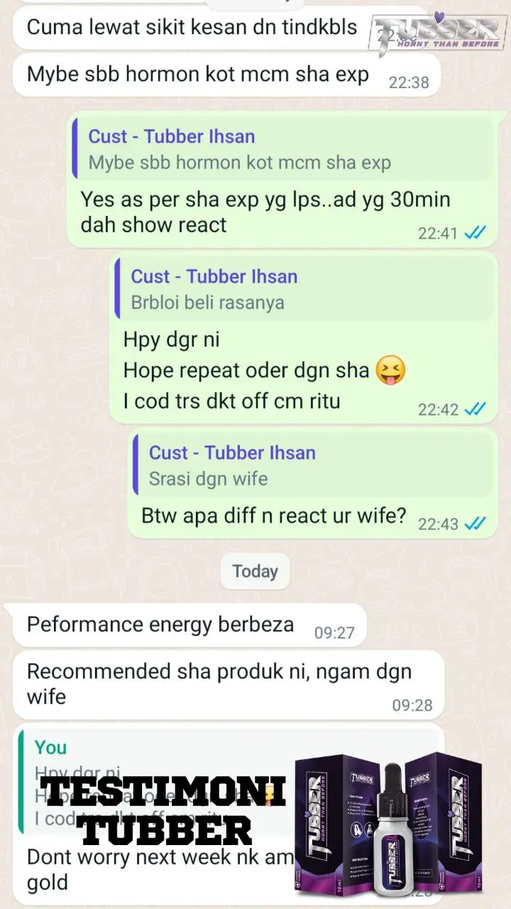 TESTIMONI TUBBER DROP TUBBER DROP