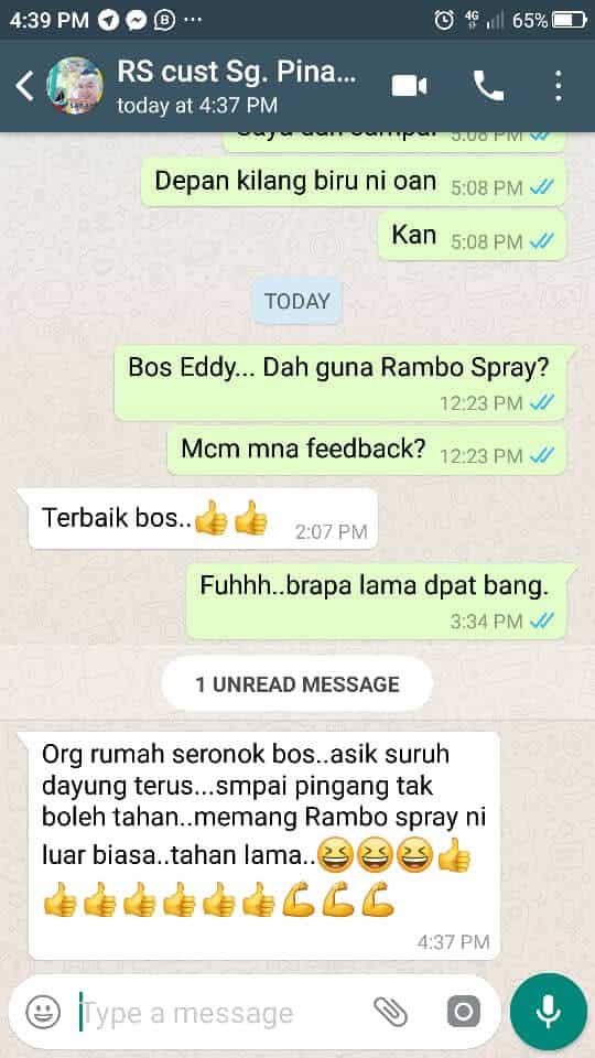 RAMBO SPRAY 20 SPRAY TAHAN LAMA