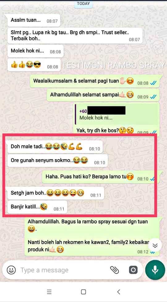 RAMBO SPRAY 18 SPRAY TAHAN LAMA