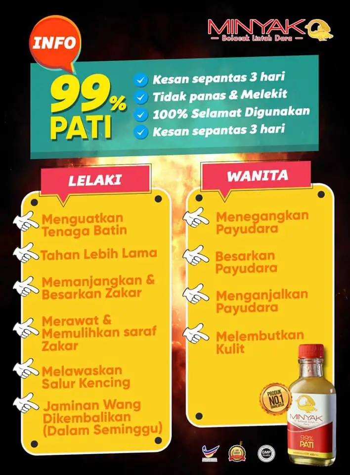 MINYAK BELACAK LINTAH DARA 4 MINYAK BELACAK