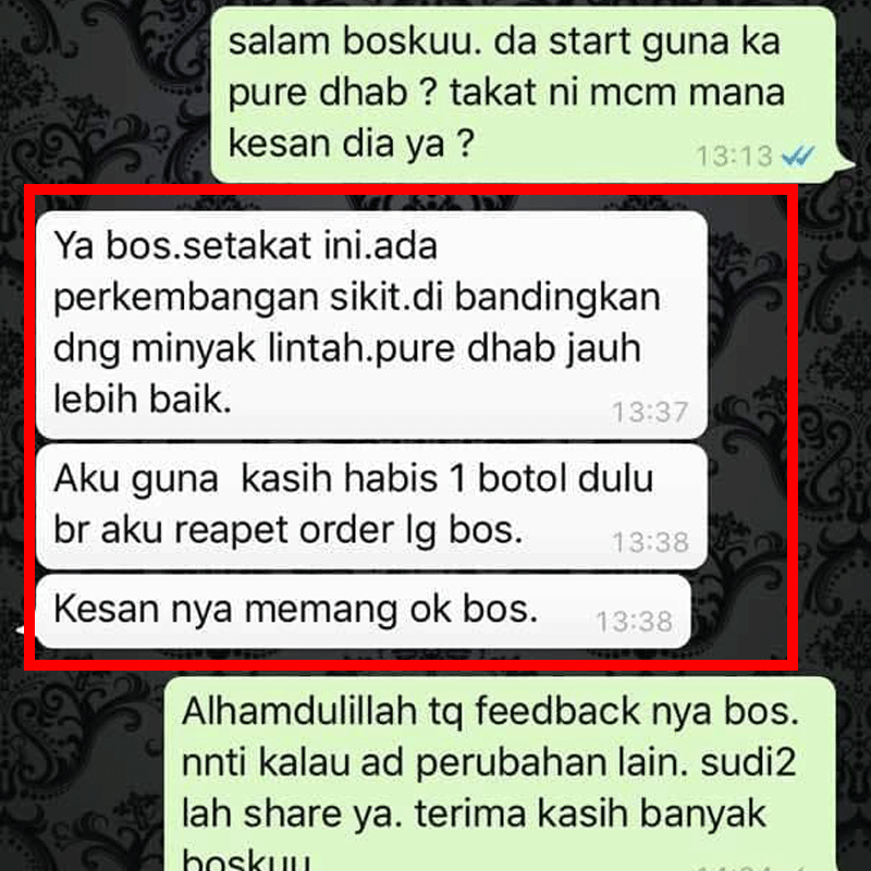 PURE DHAB 10 MINYAK URUT ZAKAR